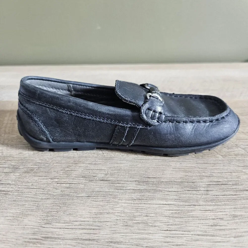 Boys Geox Fast Bit-Strap Dress Shoe Loafers Leather EU Size 29